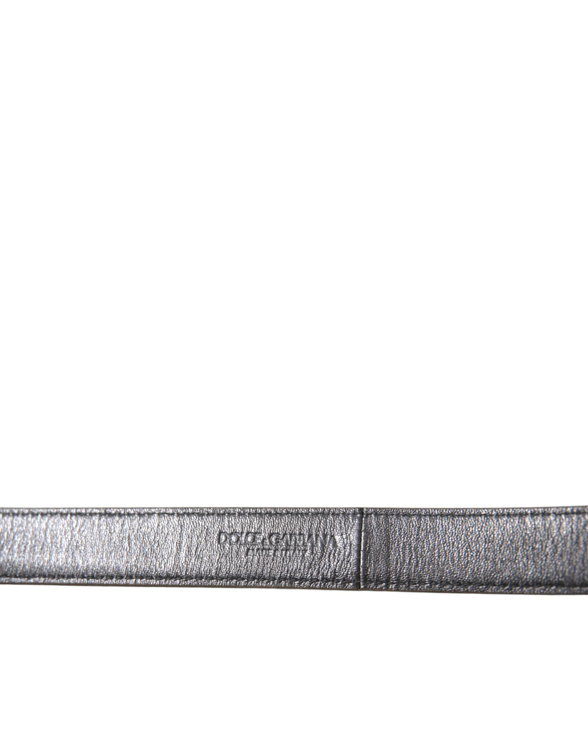 Gold metallic leather belt - timeless elegance