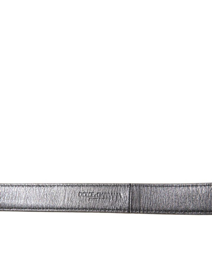 Gold metallic leather belt - timeless elegance