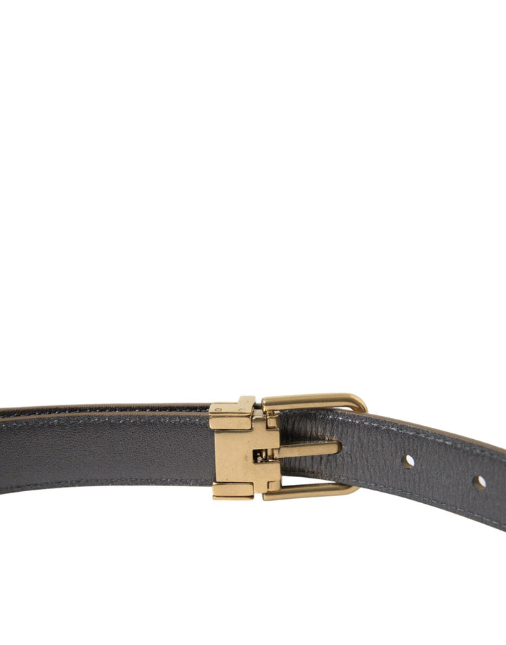Gold metallic leather belt - timeless elegance