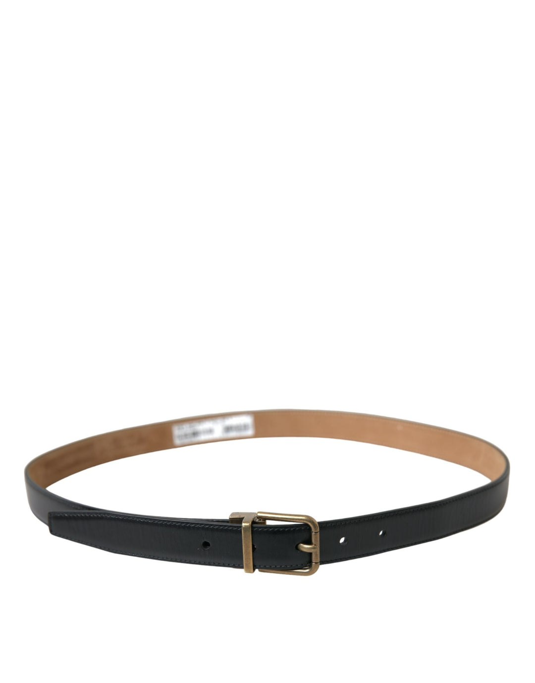 Elegant black calfskin belt