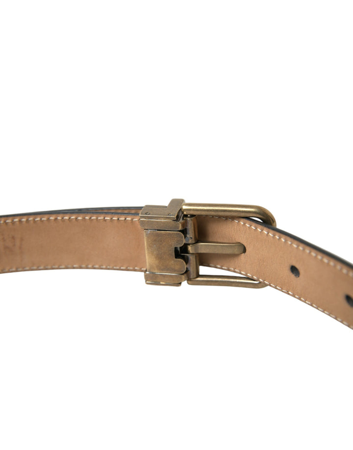 Elegant black calfskin belt