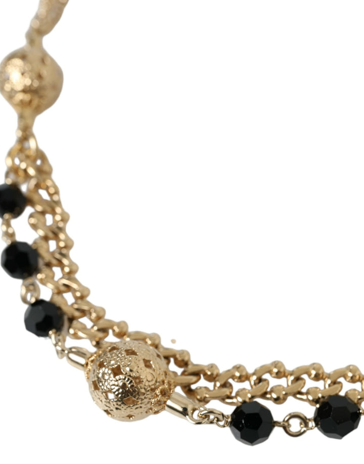 Elegant Crystal Bounce leather belt