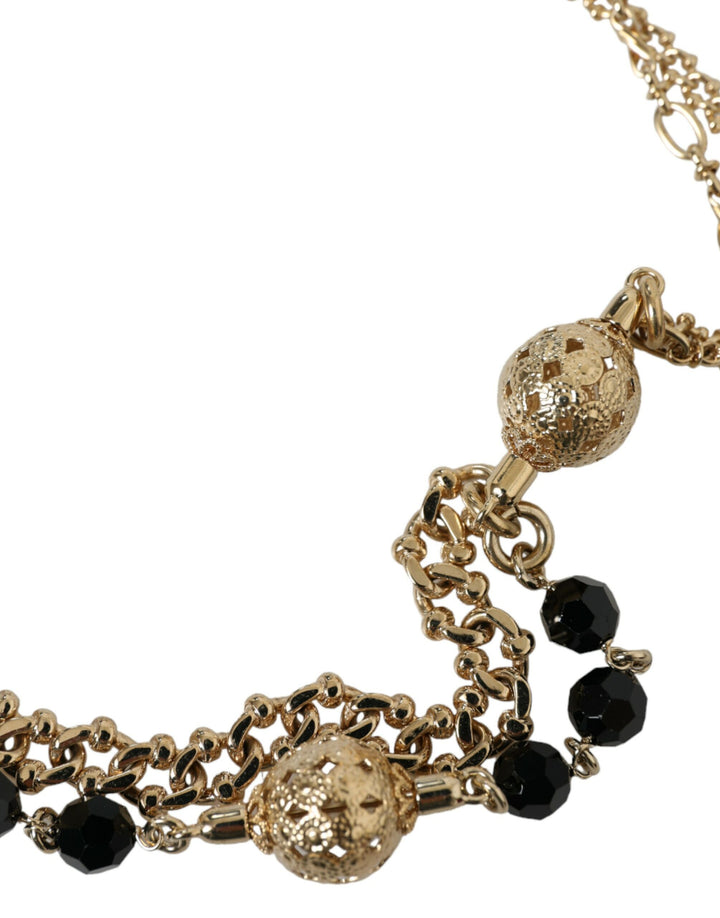 Elegant Crystal Bounce leather belt