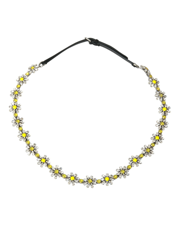 Schwarzer Daisy Crystal Dauphine Taillengürtel