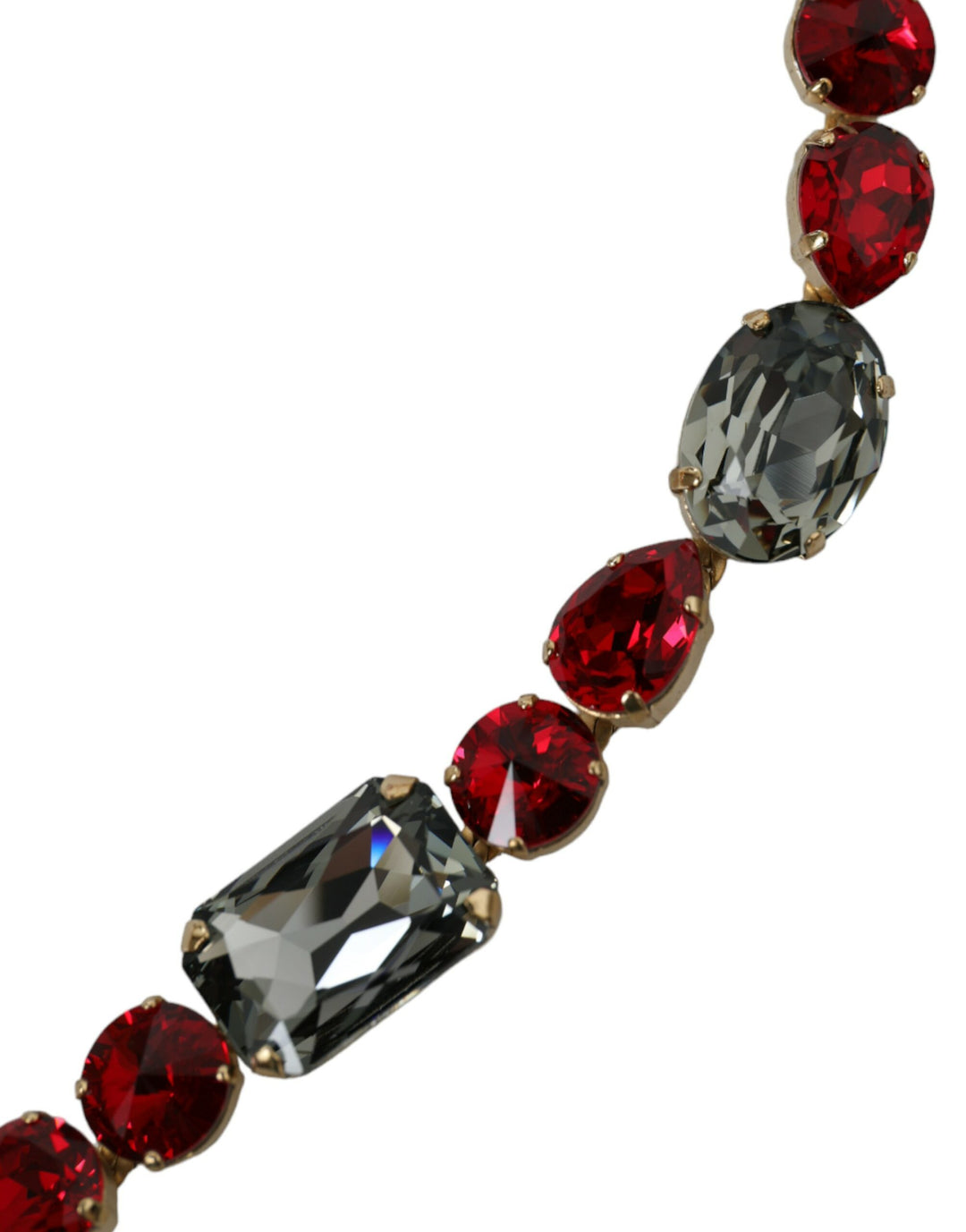 Bright red crystal buckle belt