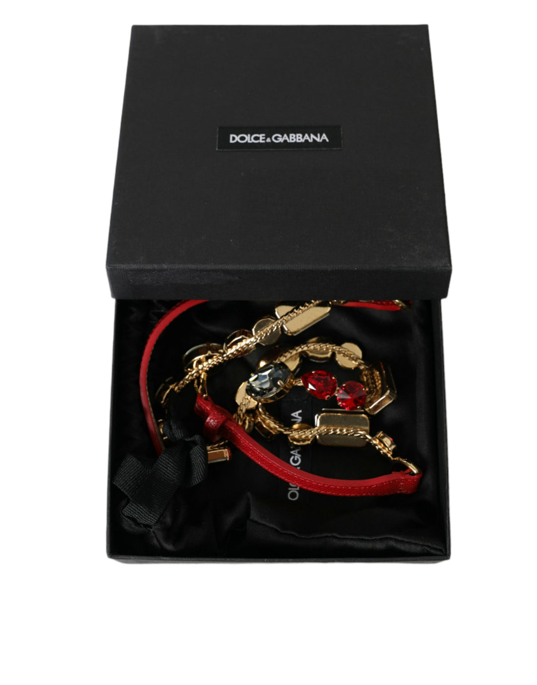 Bright red crystal buckle belt