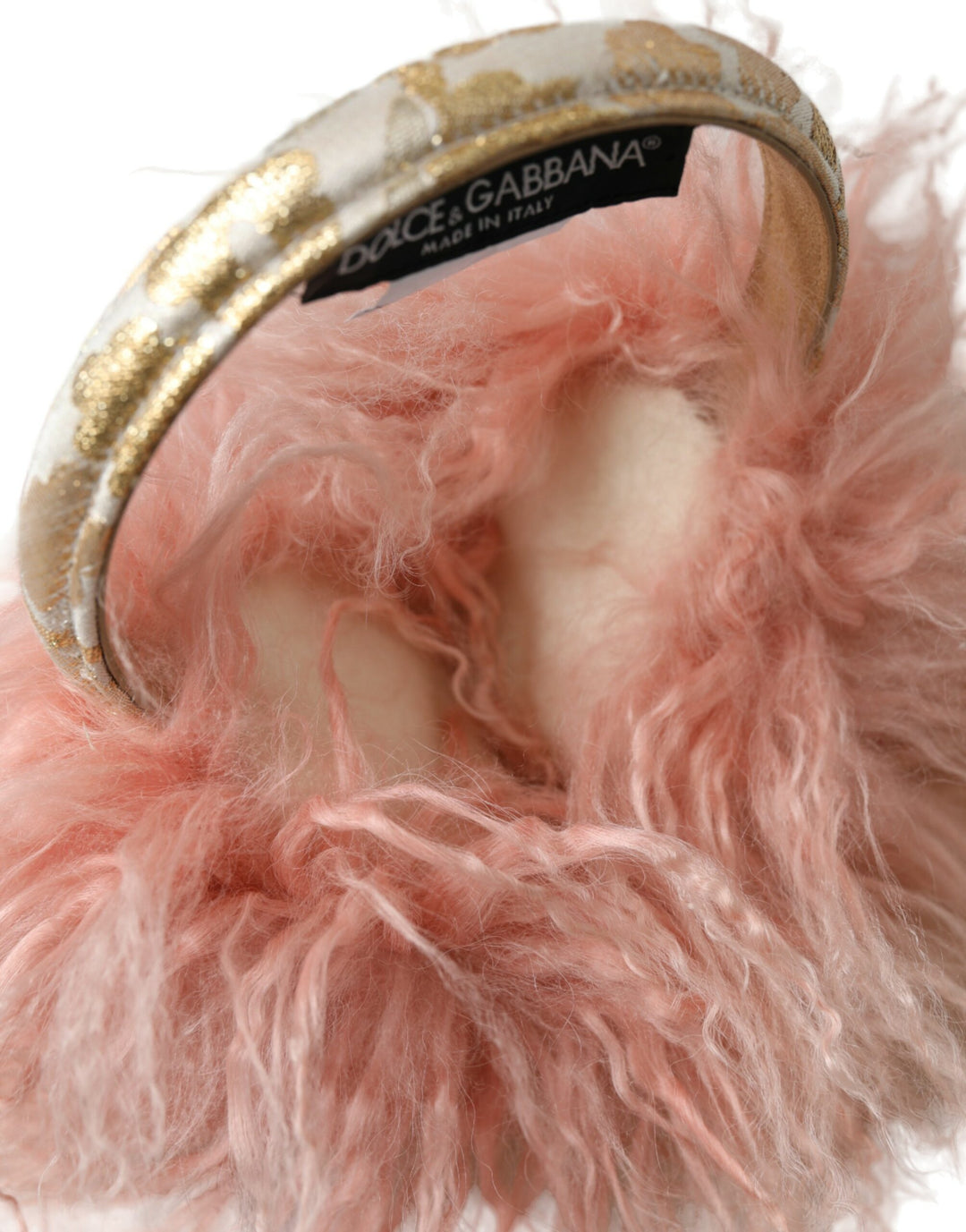 Dolce & Gabbana Elegante rosa Pelz-Ohrschützer - Winterliches Accessoire