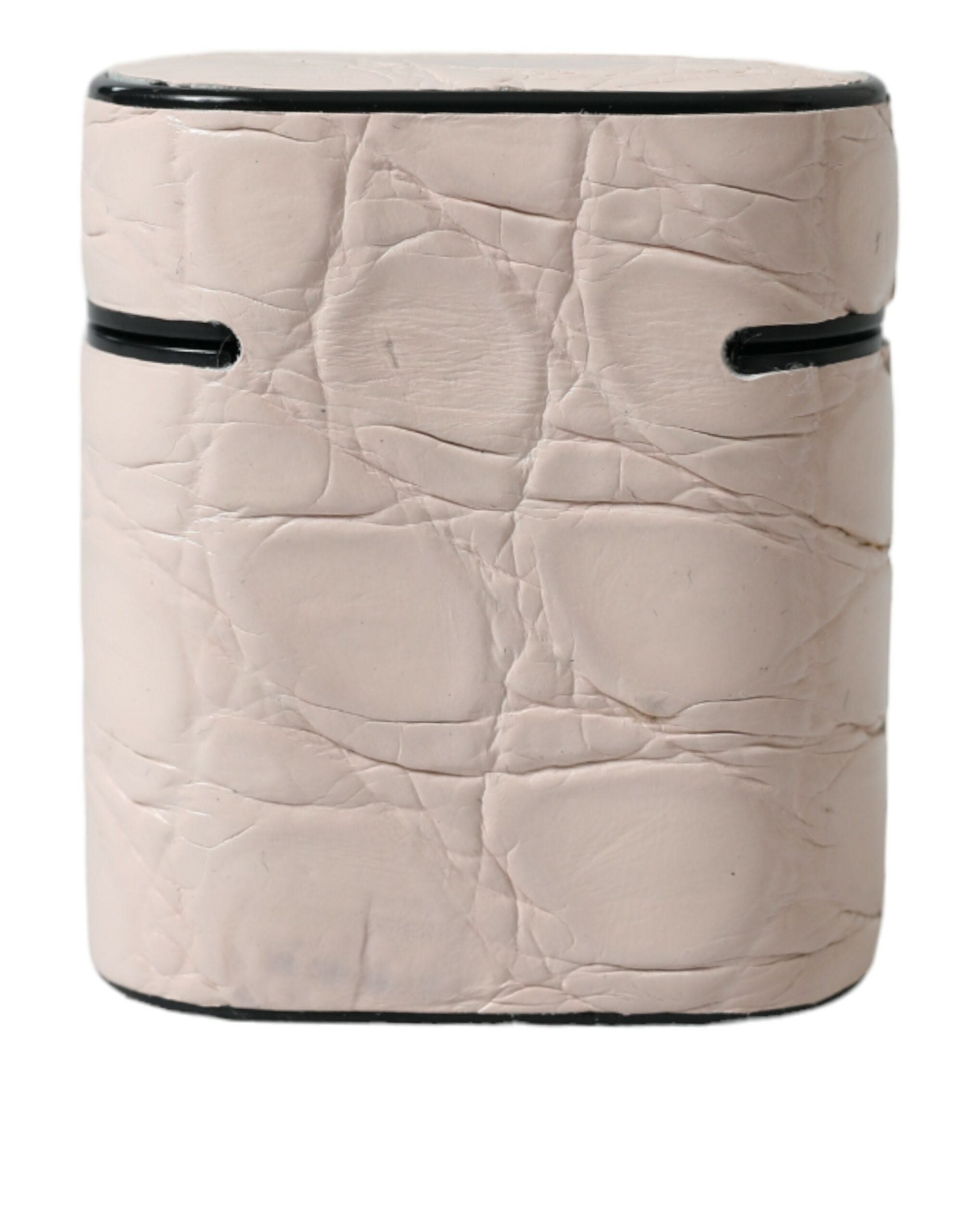 Elegant light pink leather Airpod case