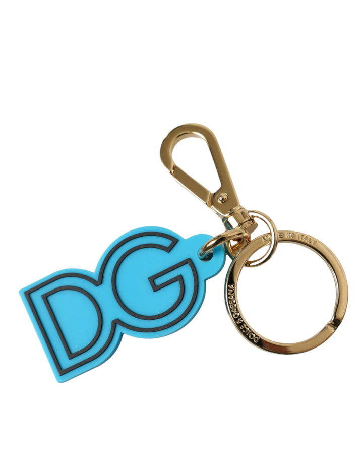Elegant blue and gold keychain accessory