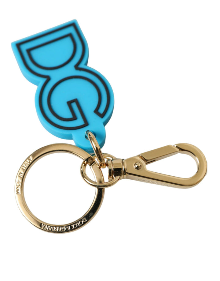 Elegant blue and gold keychain accessory