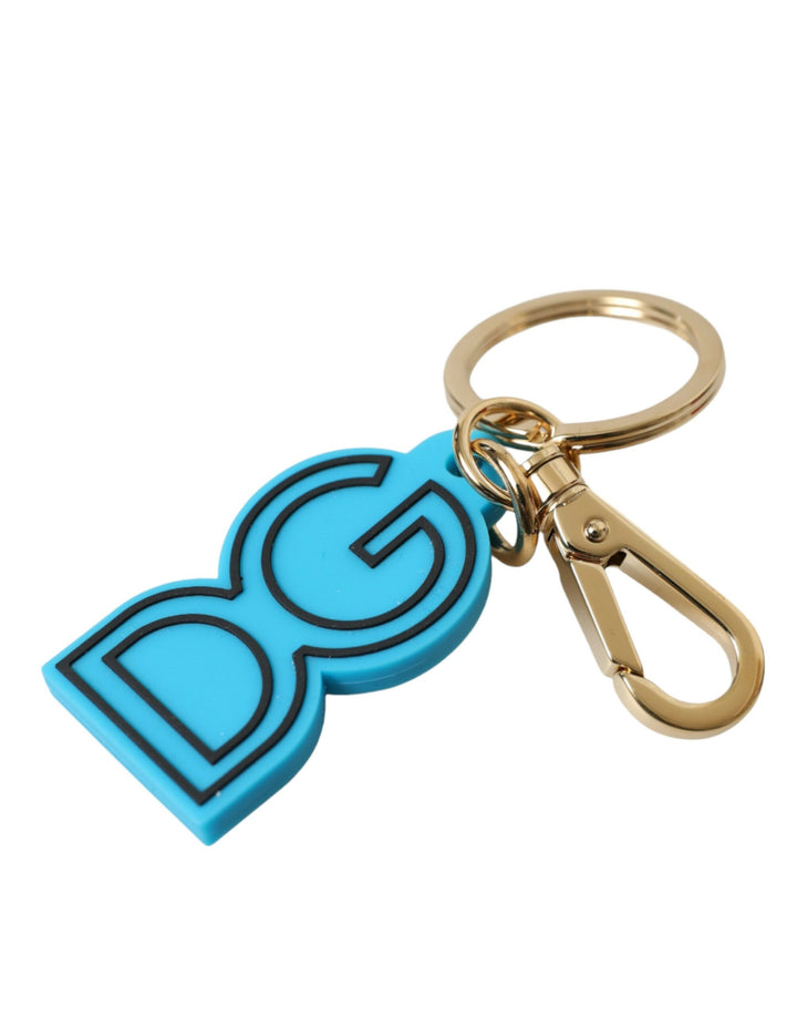 Elegant blue and gold keychain accessory