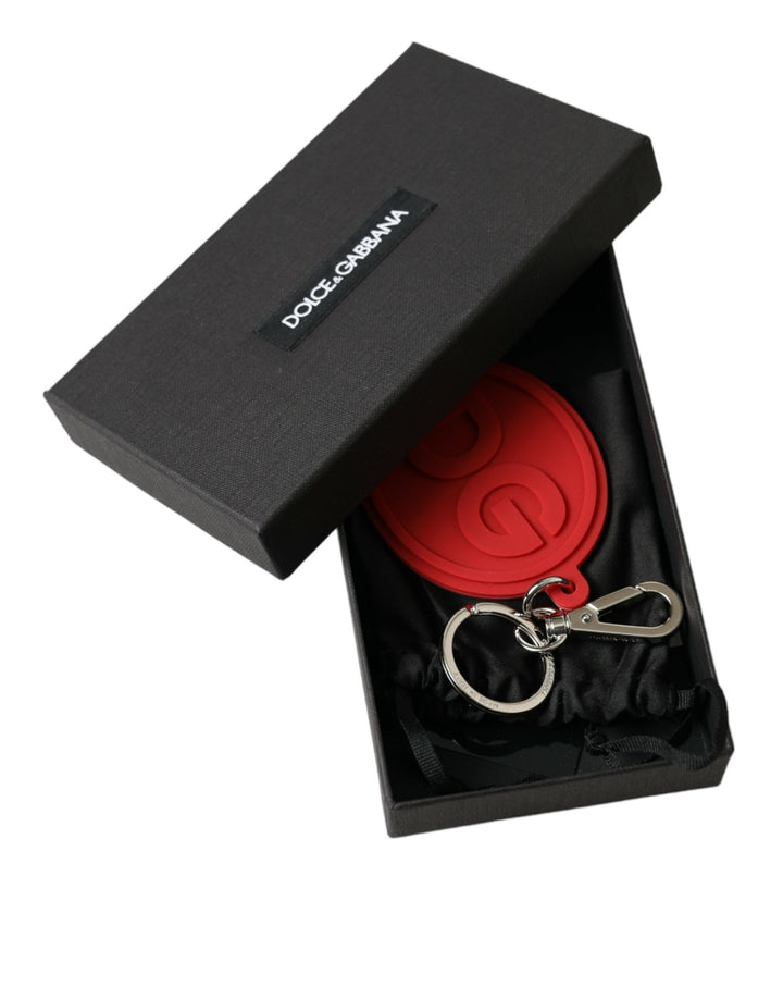 Elegant red trifold keychain case