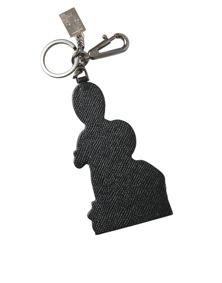 Elegant multicolor leather keychain