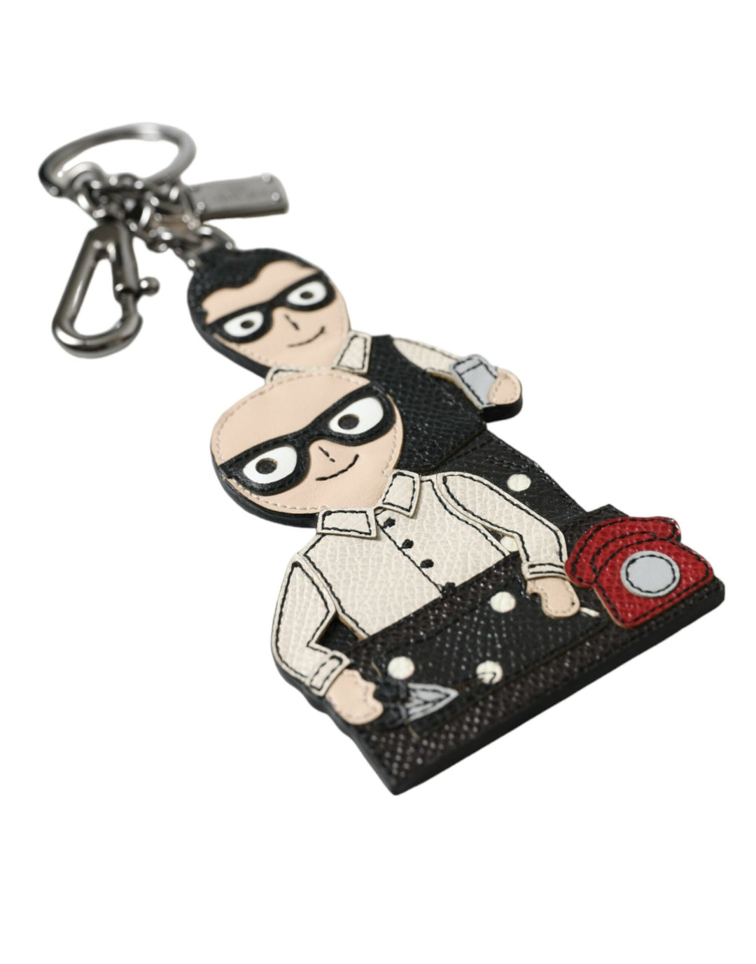 Elegant multicolor leather keychain