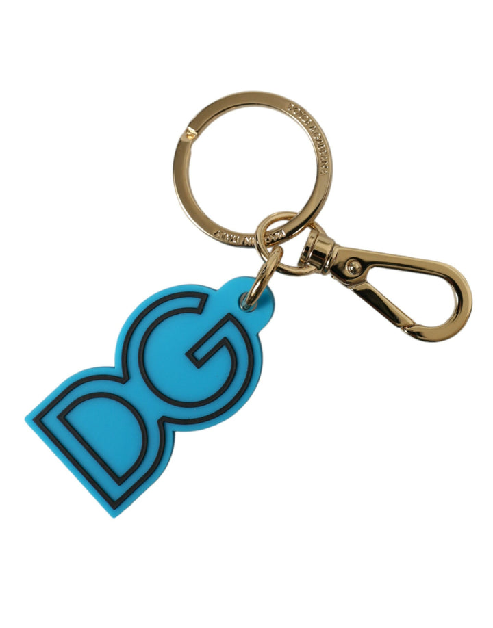 Elegant blue and gold keychain accessory