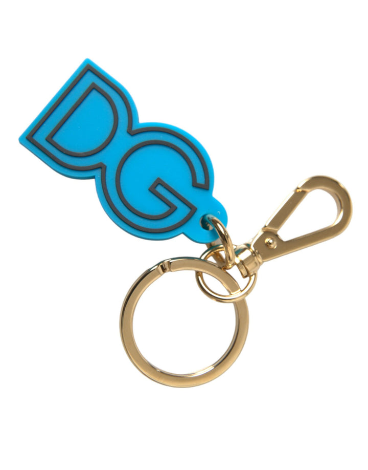 Elegant blue and gold keychain accessory