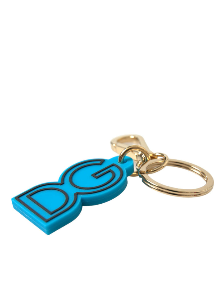Elegant blue and gold keychain accessory