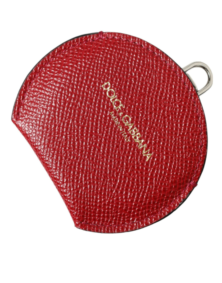 Elegant red leather mirror holder