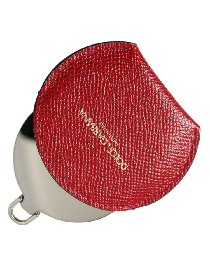 Elegant red leather mirror holder