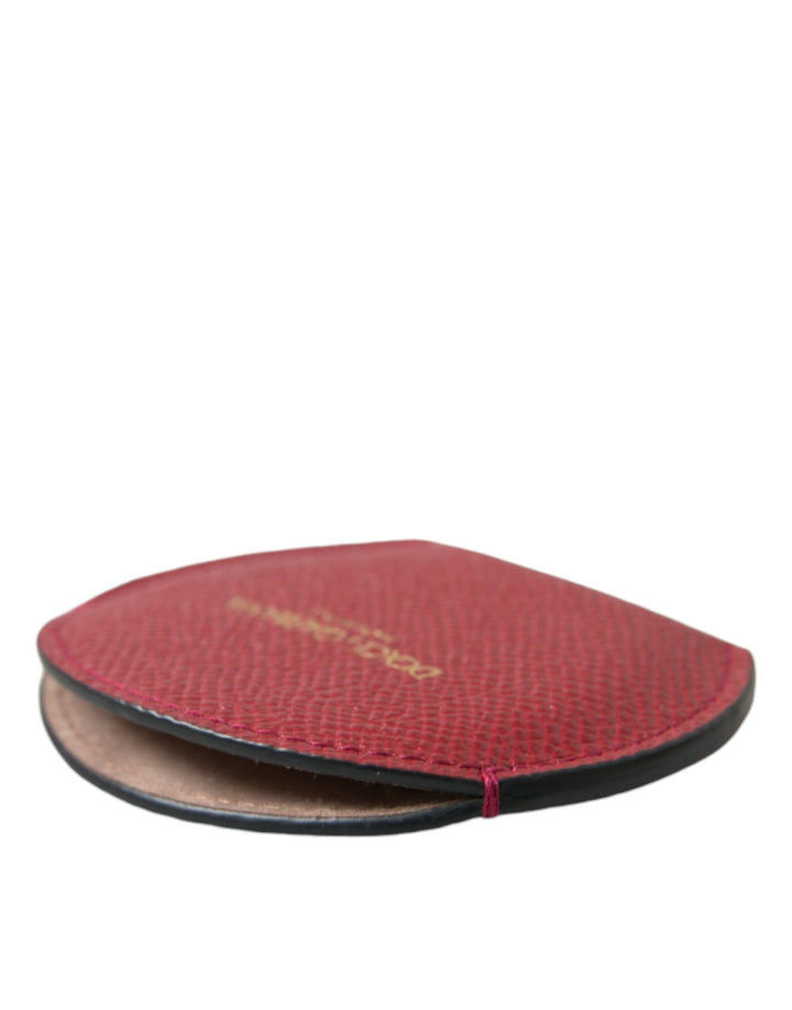 Elegant red leather mirror holder