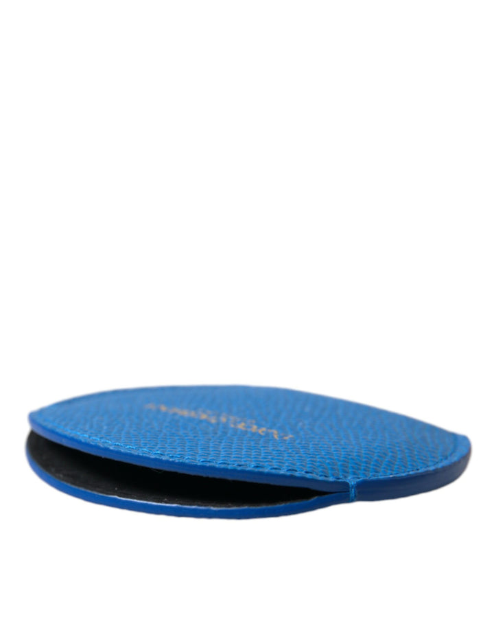 Elegant blue leather mirror holder