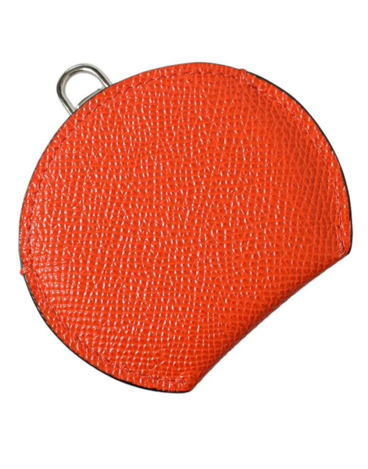 Elegant orange leather mirror holder