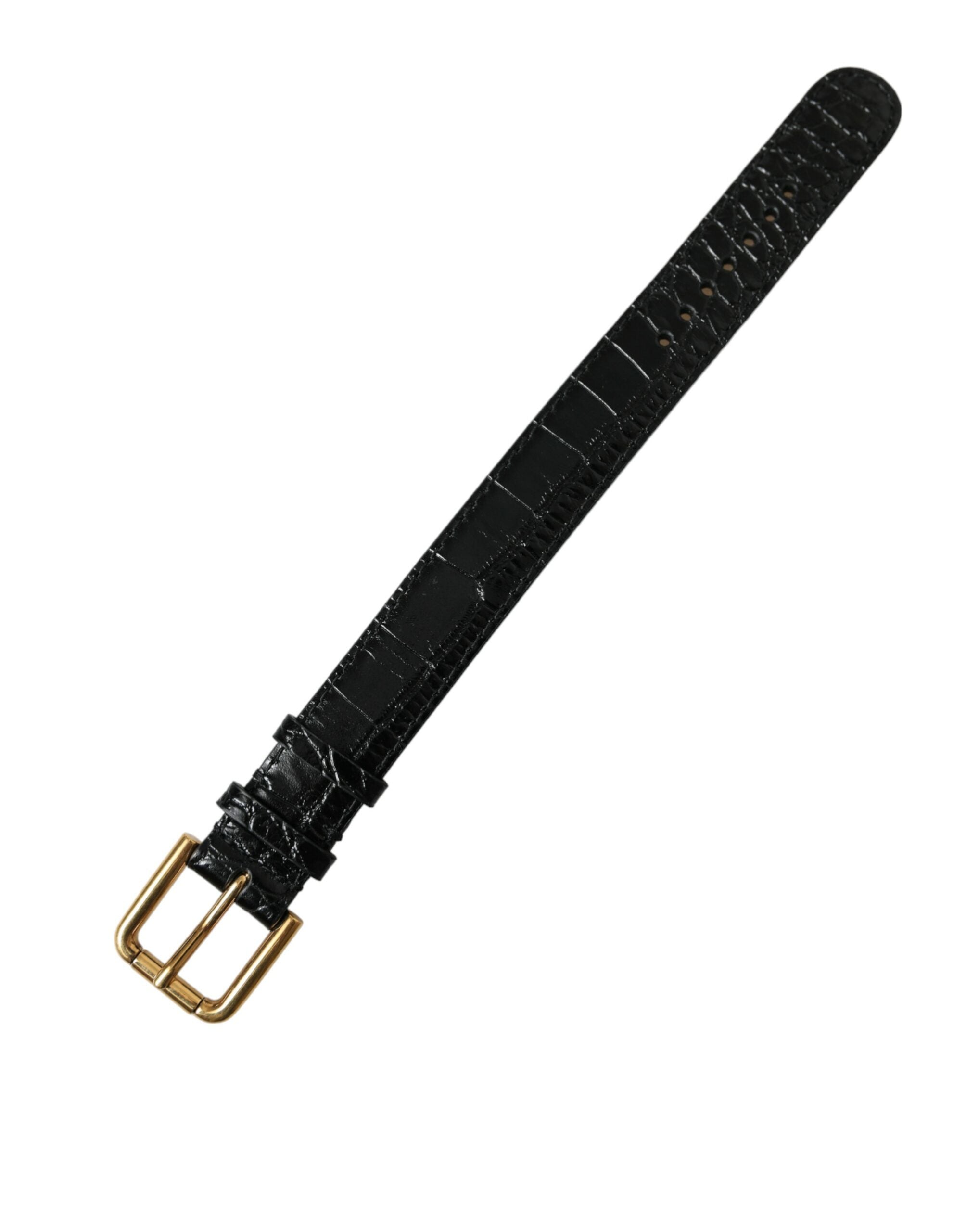 Elegant gold-black leather bracelet