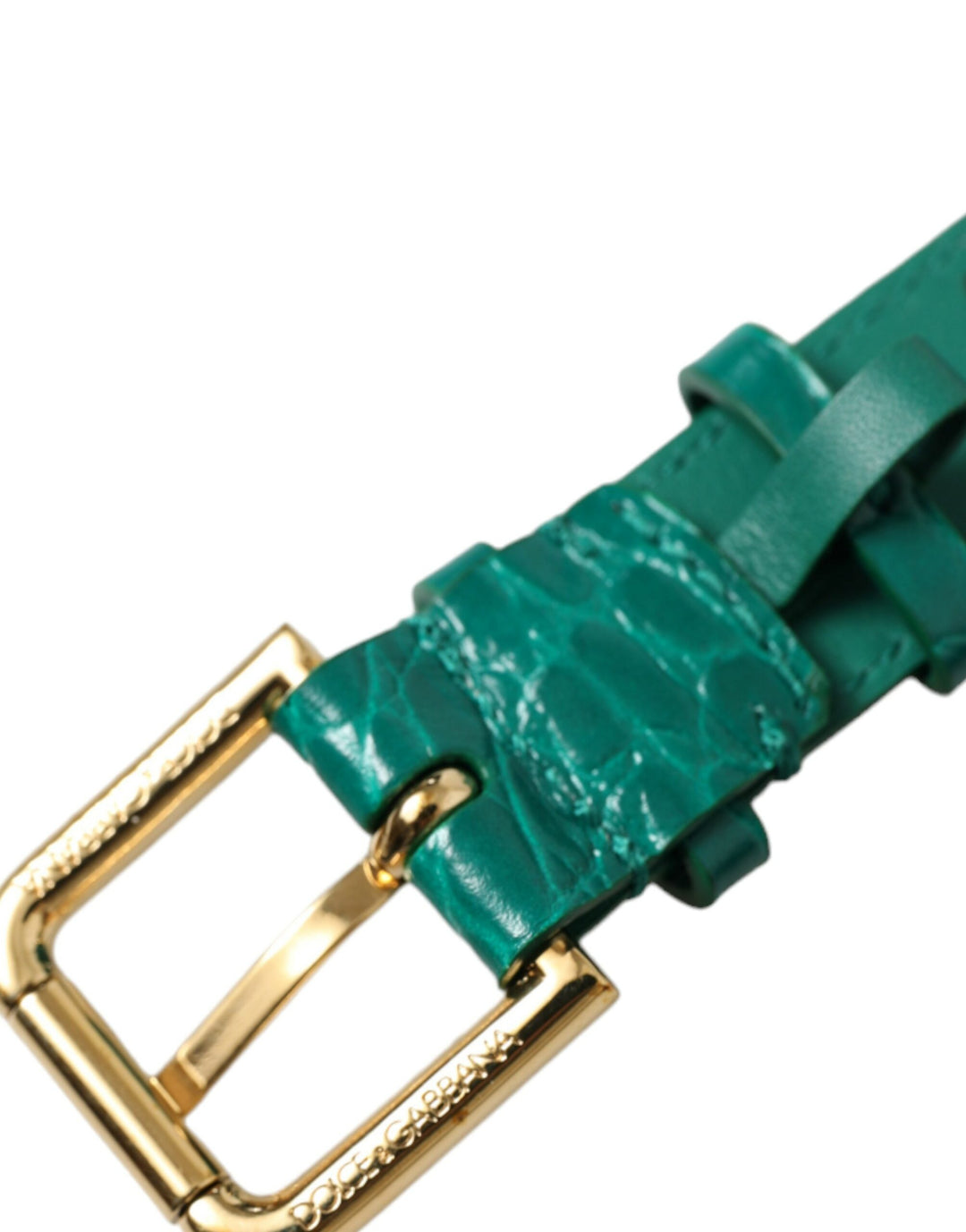 Elegant green leather collar
