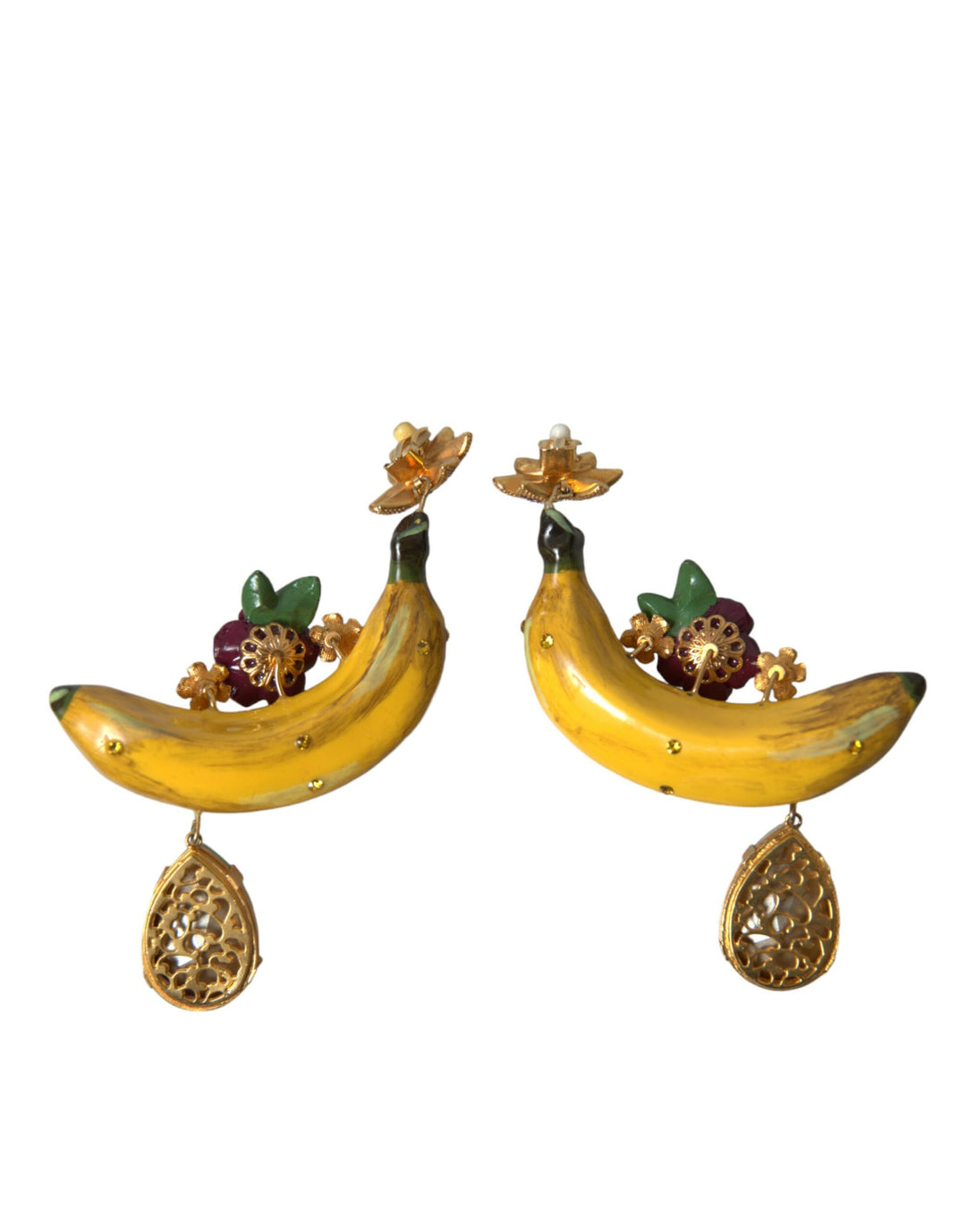 Dolce & Gabbana Schicke Clip-on-Bananen-Baumel-Ohrringe