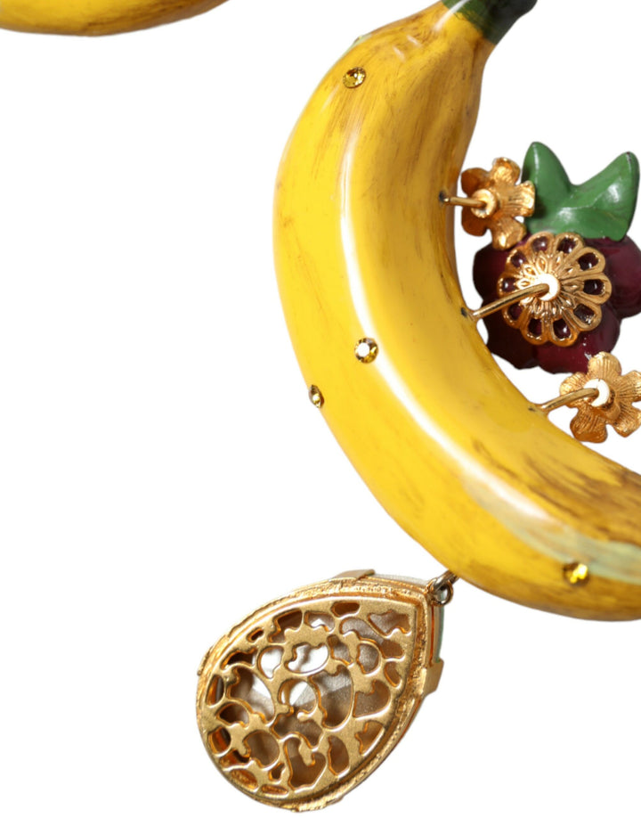 Dolce & Gabbana Schicke Clip-on-Bananen-Baumel-Ohrringe