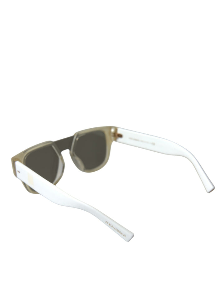 Weiße Acetat-Spiegel-Gläser DG4356 Sonnenbrille