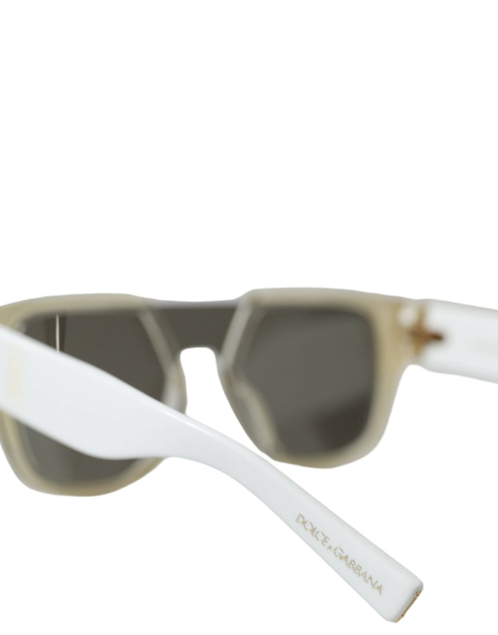 Weiße Acetat-Spiegel-Gläser DG4356 Sonnenbrille