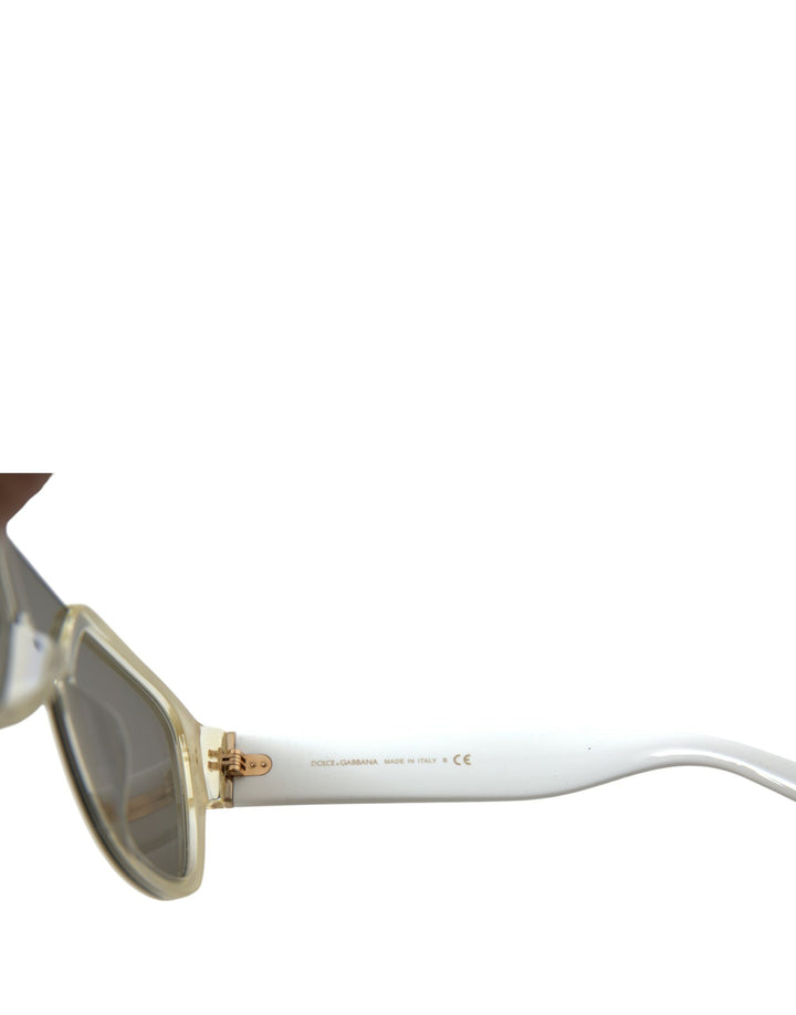 Weiße Acetat-Spiegel-Gläser DG4356 Sonnenbrille