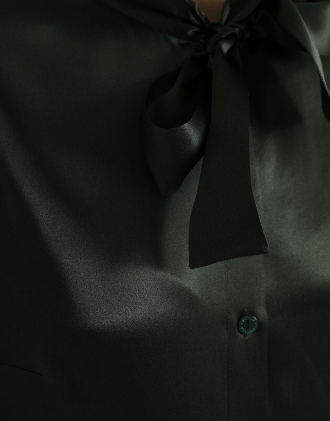 Elegant silk blouse with ascot collar