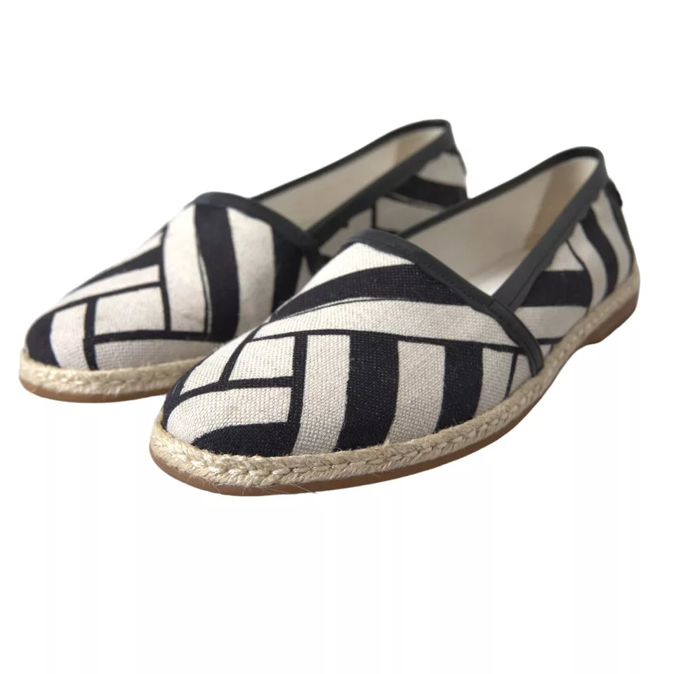 Elegant espadrilles made of striped leather