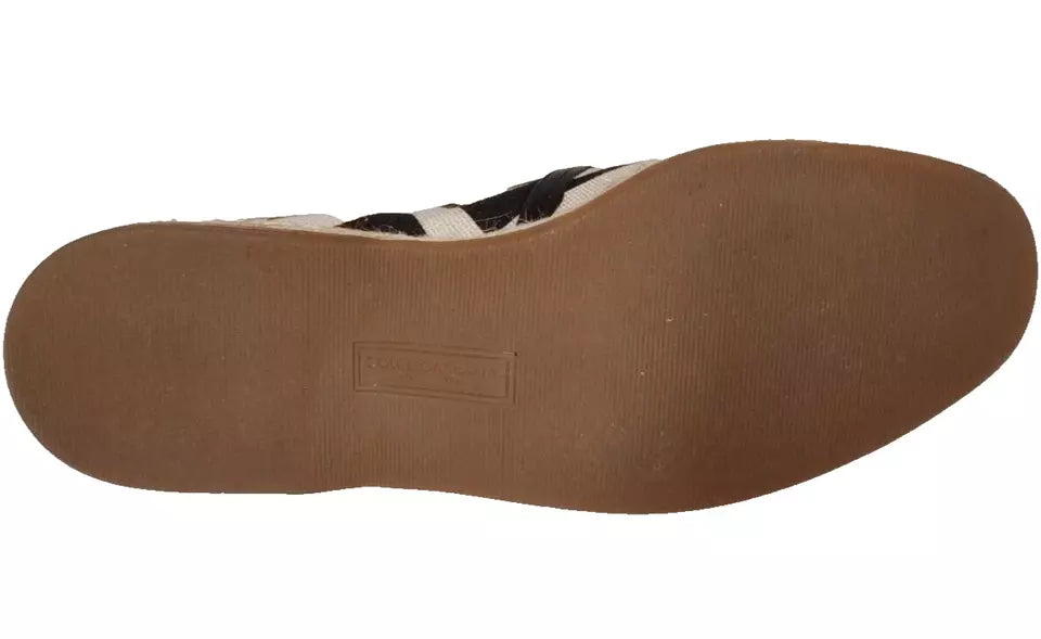 Elegant espadrilles made of striped leather