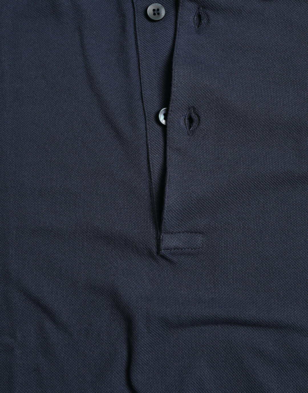 Blaues Crown Patch Baumwoll-Polo-T-Shirt mit Kragen für Männer