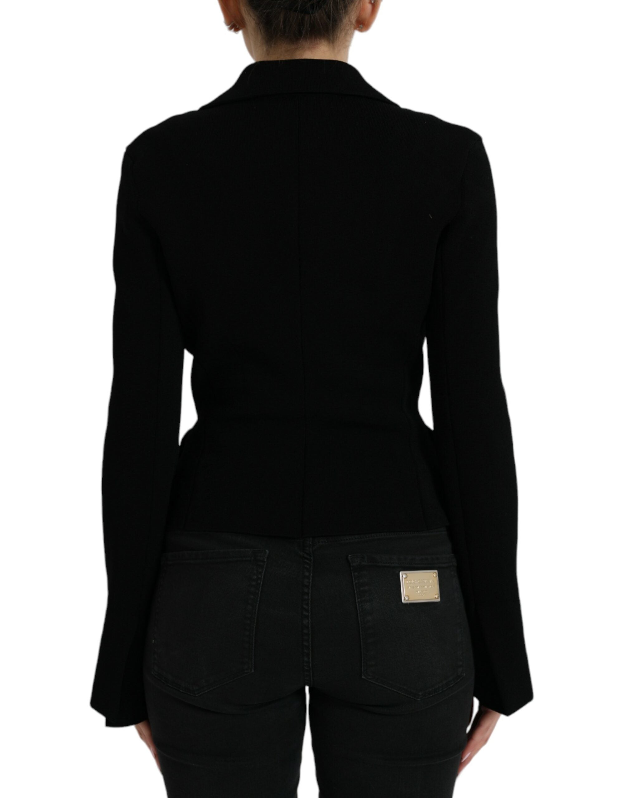 Elegant black designer blazer for women