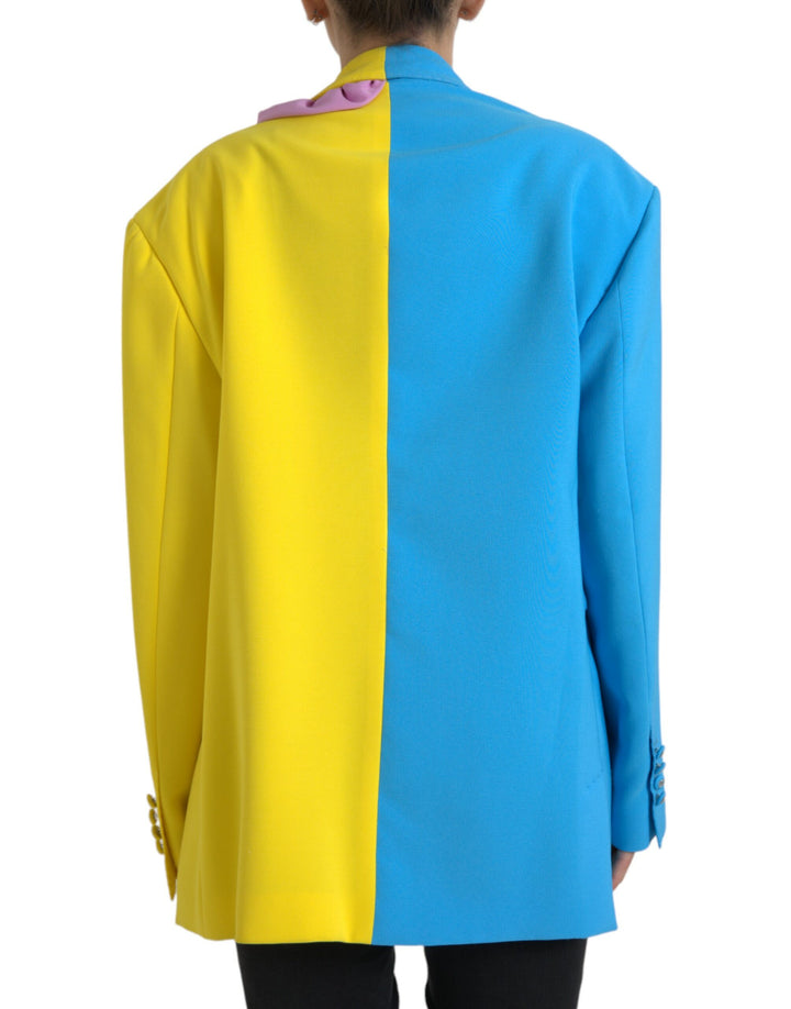 Multicolor Patchwork Blumenapplikationen Mantel Jacke