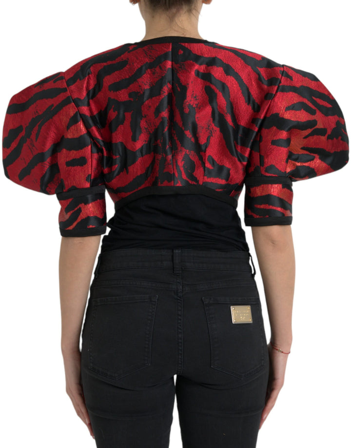 Elegant coat jacket with animal print