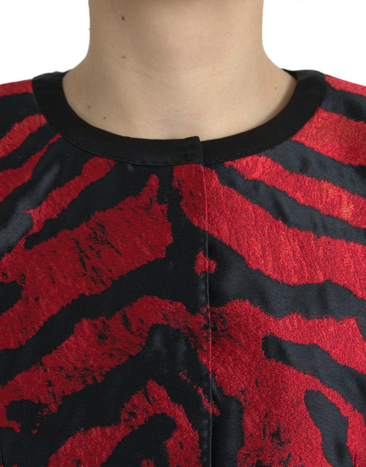 Elegant coat jacket with animal print