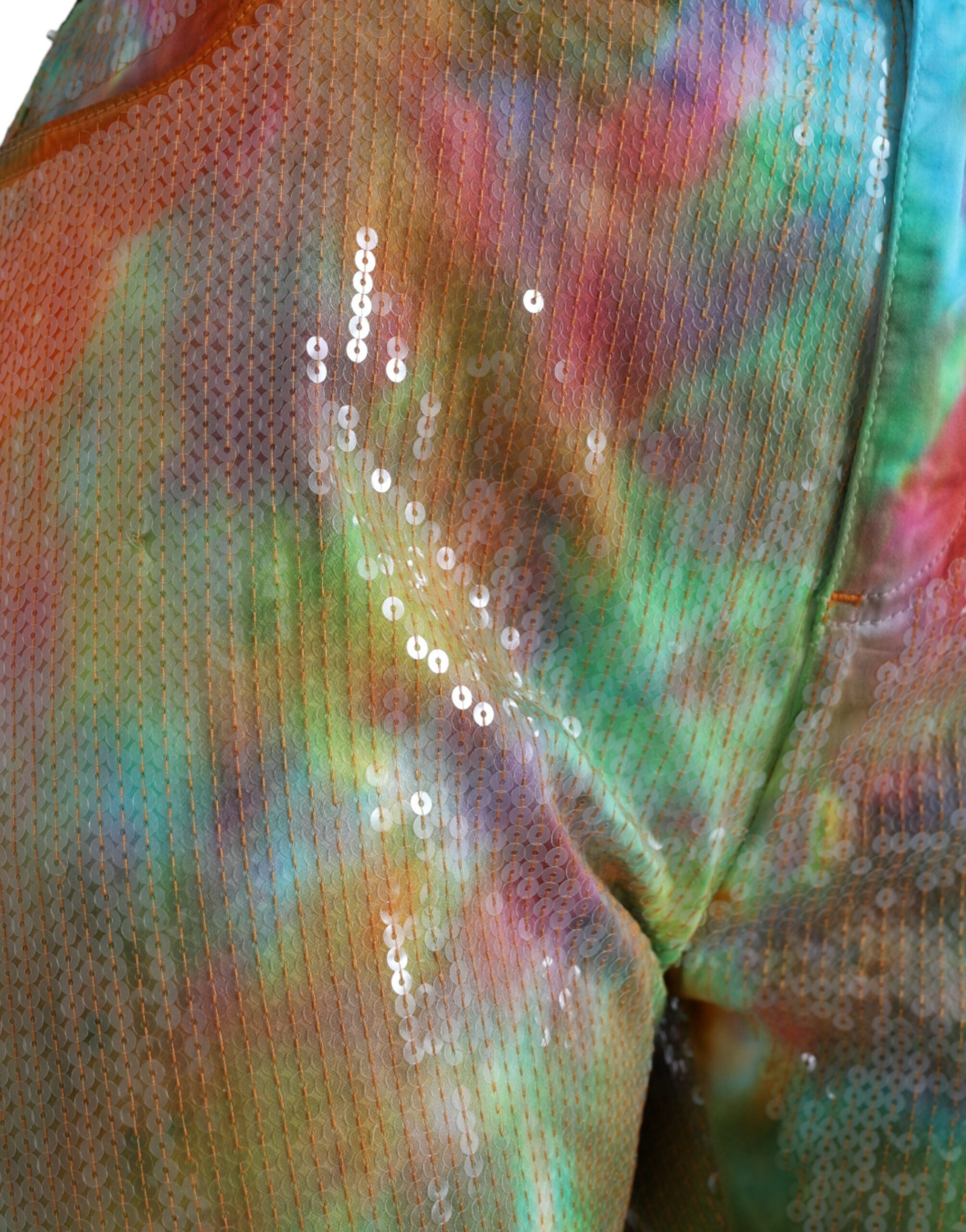 Multicolor high-waisted trousers