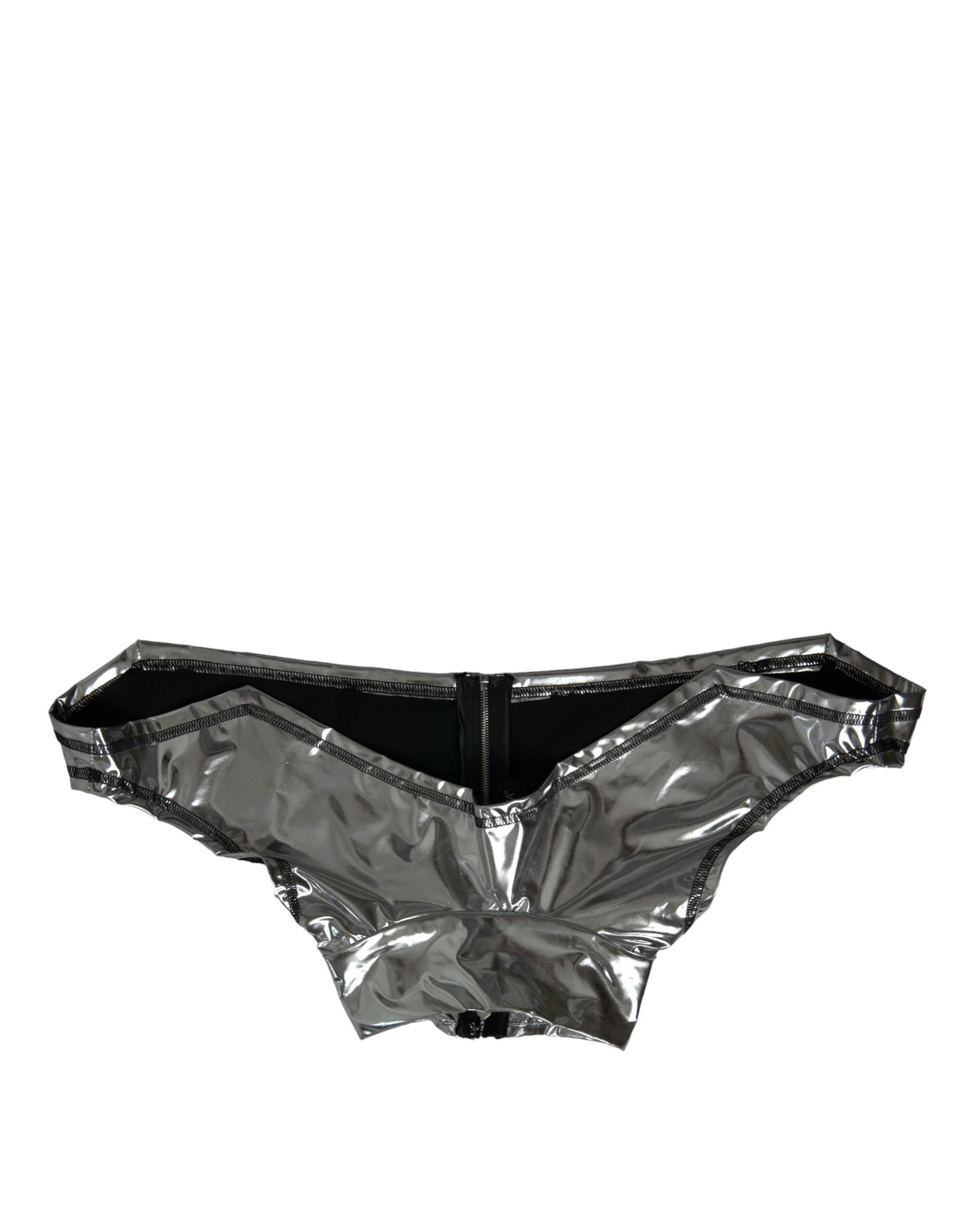 Silver elegance top with zipper