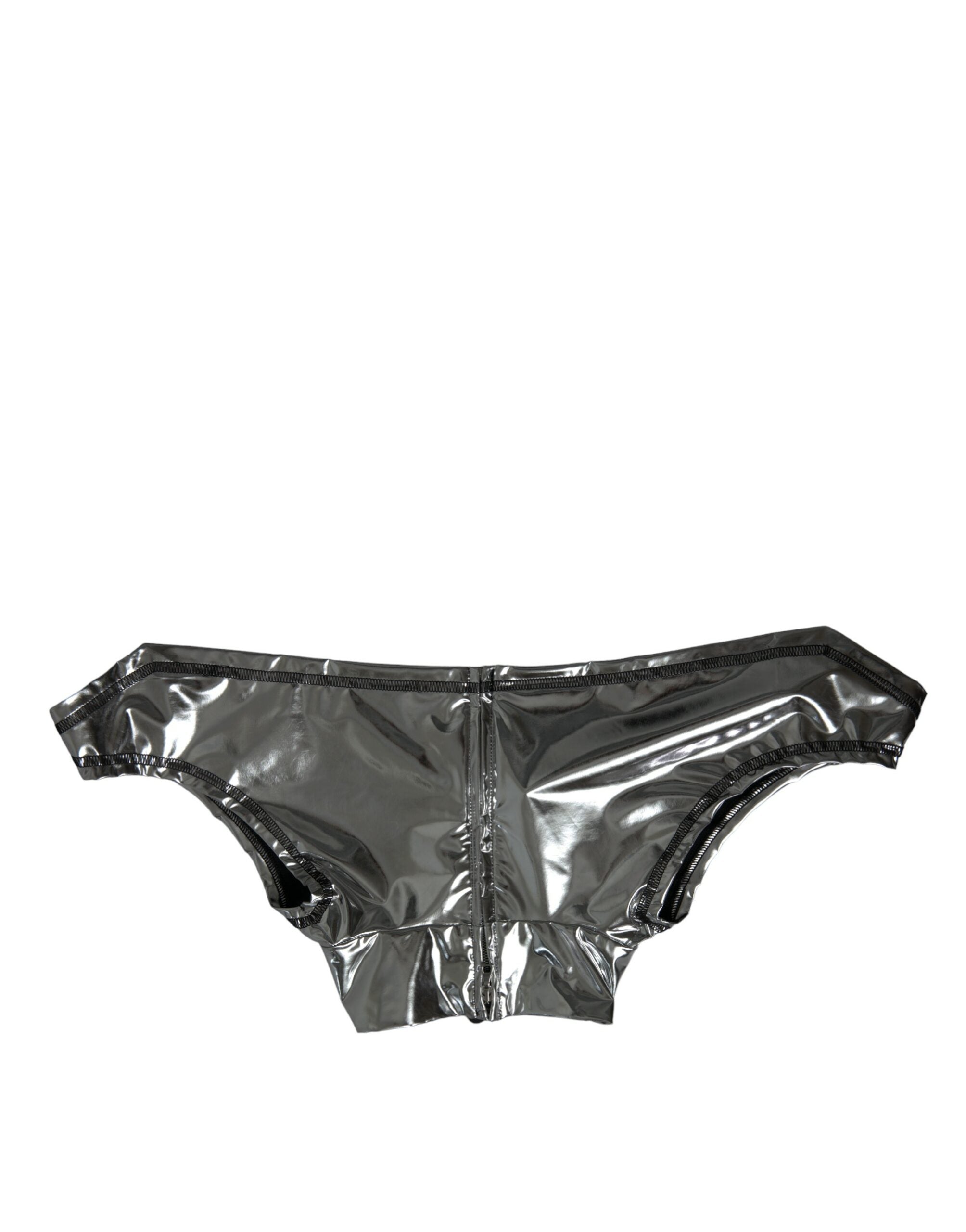 Silver elegance top with zipper