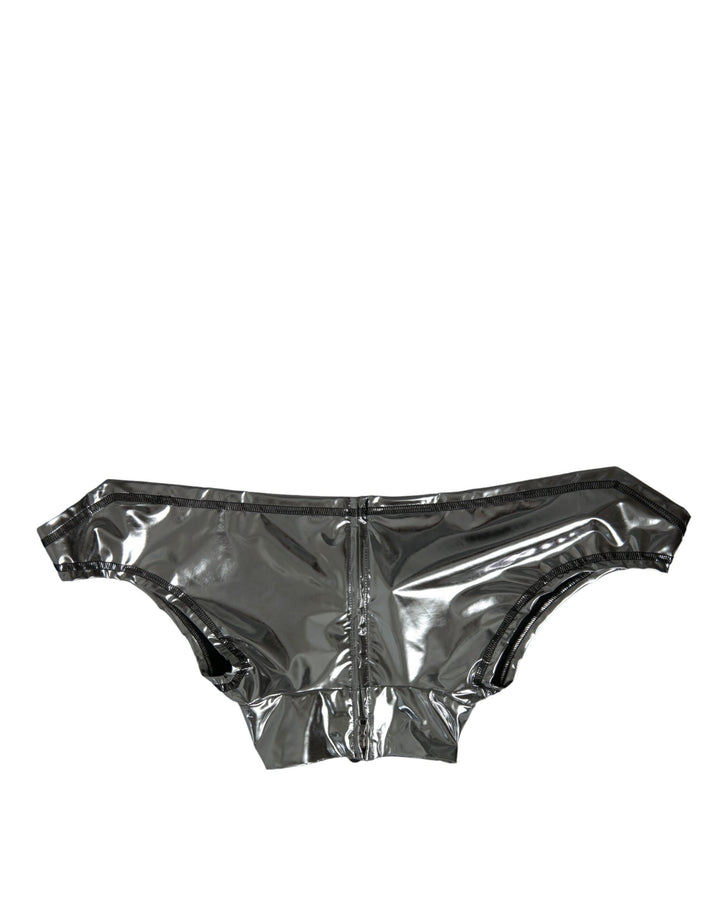 Silbernes Eleganz-Top mit Reißverschluß