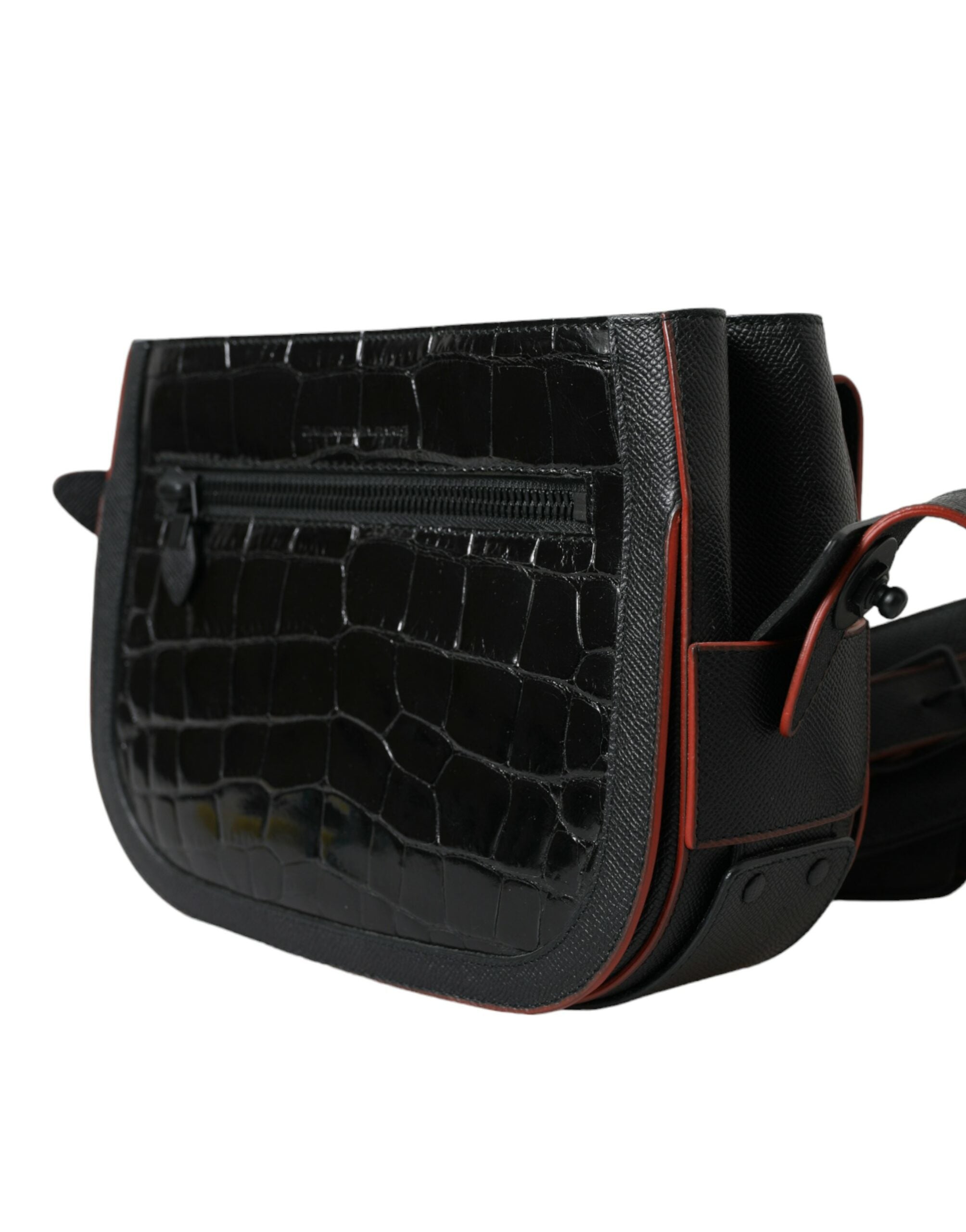 Elegant camera bag made of exotic leather