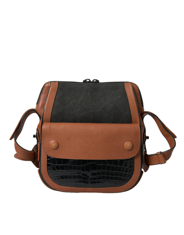 Elegante Crossbody-Tasche aus Krokodilleder