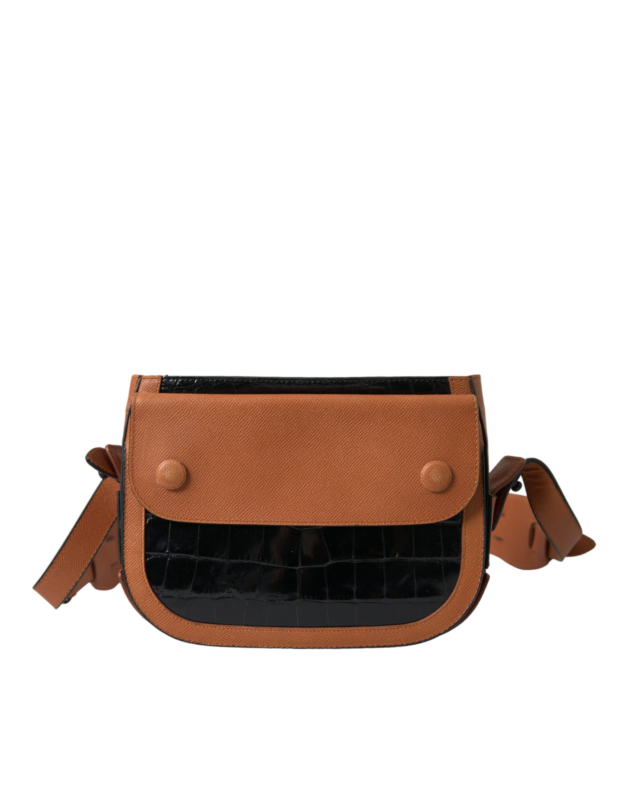 Elegant camera bag made of crocodile leather