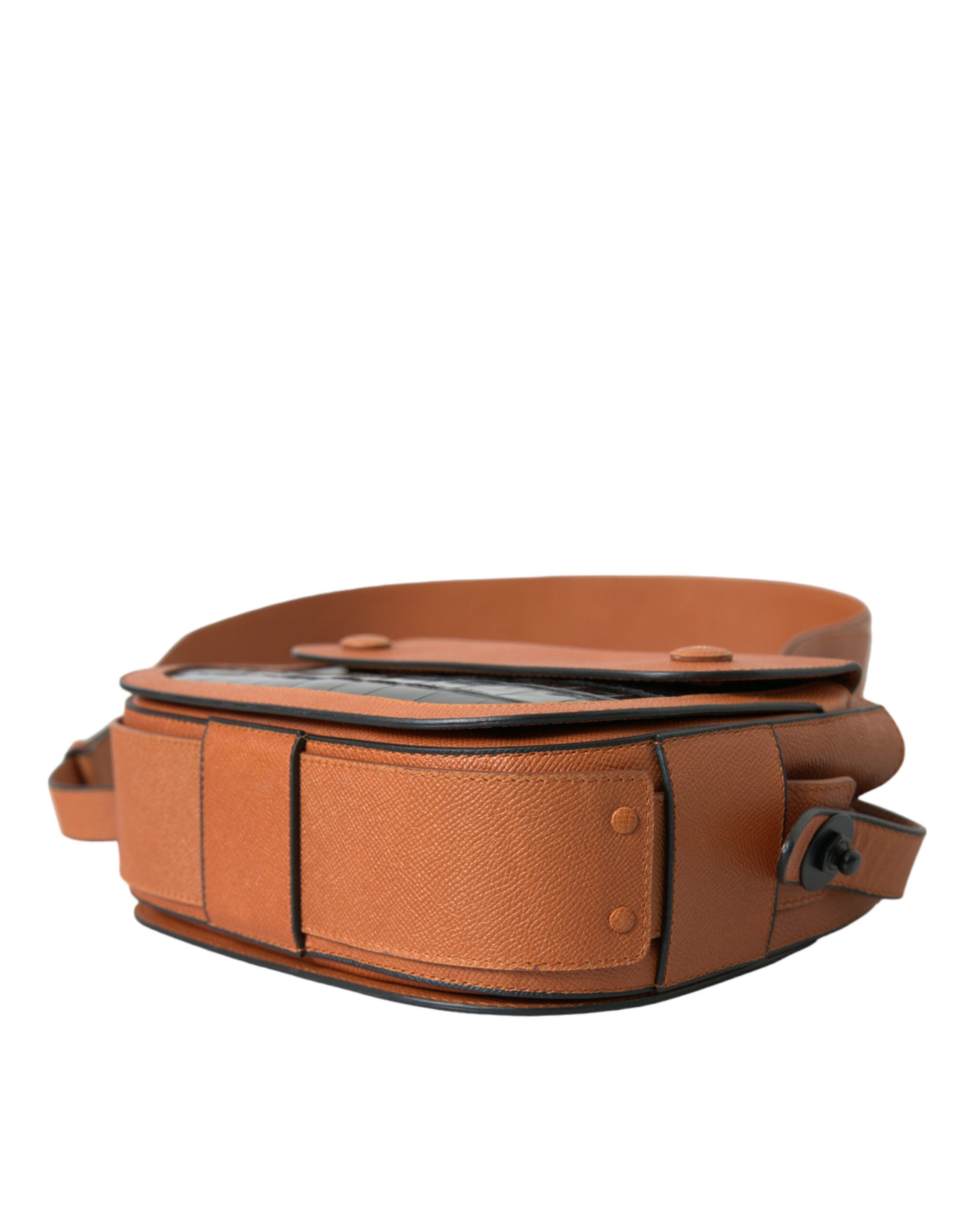 Elegant camera bag made of crocodile leather