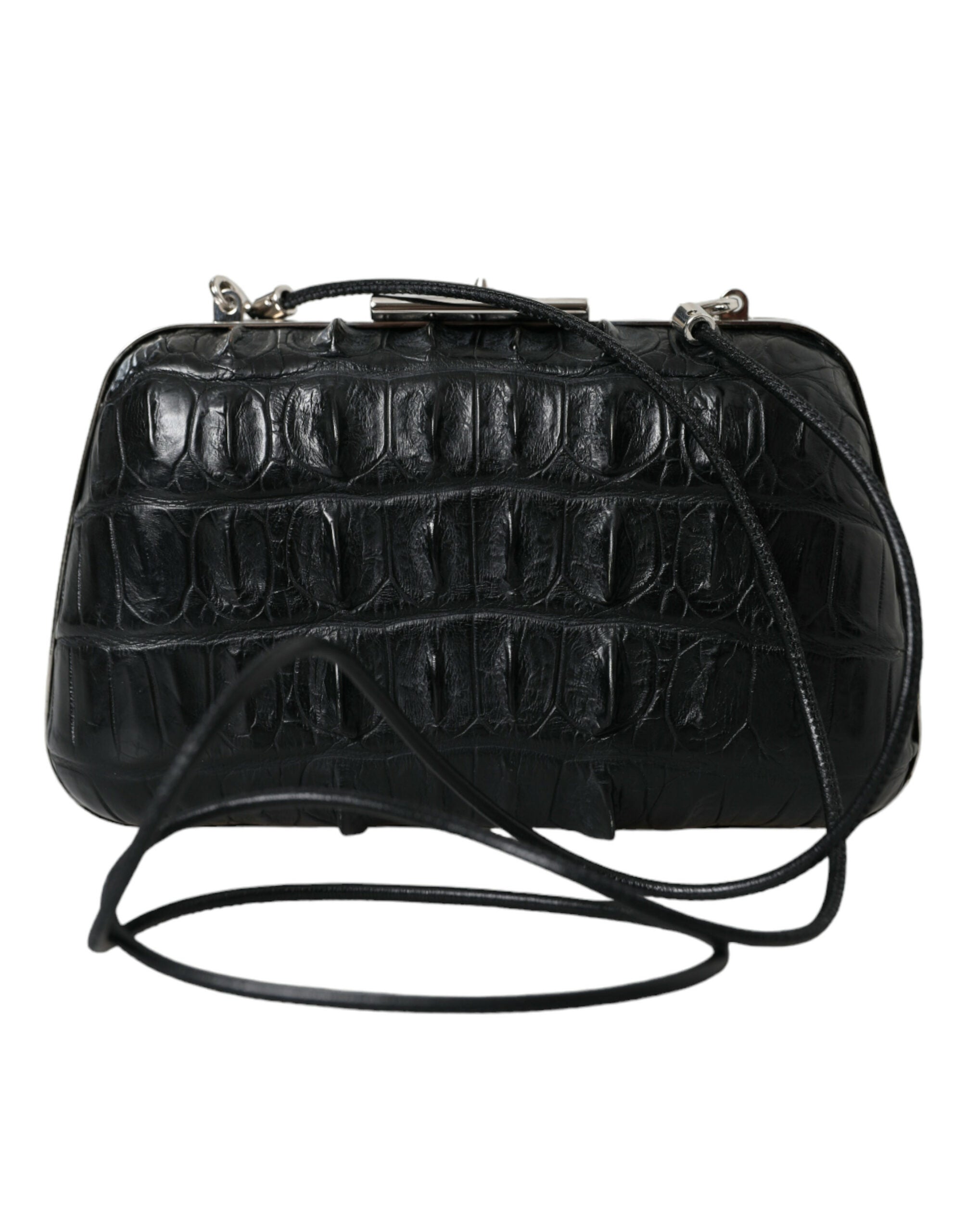 Elegant evening bag made of crocodile leather